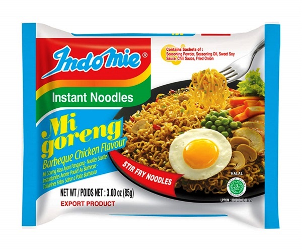 Indomie instant noodles Mi Goreng BBQ Chicken - 3 buste da 80g.